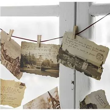 VKSG Retro Theme Postcard Set 30 Cards DIY Postcards Gift Message Card Paper Bookmark for Worth Collecting, Ads Vintage Postcards