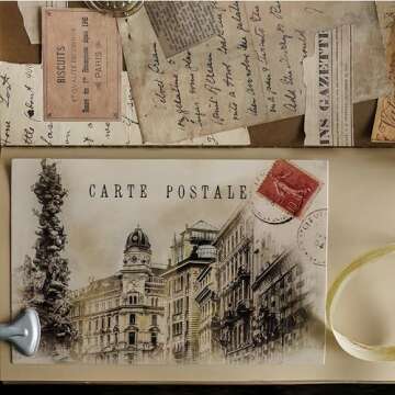 VKSG Retro Theme Postcard Set 30 Cards DIY Postcards Gift Message Card Paper Bookmark for Worth Collecting, Ads Vintage Postcards