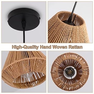 Gudicati Hand Woven Bamboo Pendant Light for Chic Homes