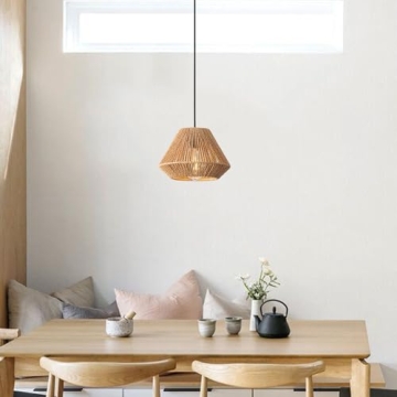 Gudicati Hand Woven Bamboo Pendant Light for Chic Homes