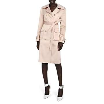 Sergio Hudson, Satin Trench Coat Dress