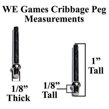 Travel-Friendly Wooden Cribbage Board with Metal Pegs