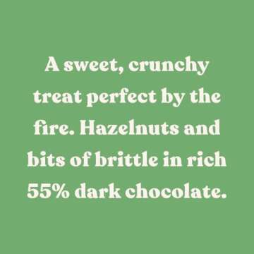 Theo Chocolate Holiday Nutcracker Brittle Organic Dark Chocolate Bar, 55% Cacao, 6 Pack | Vegan, Fair Trade