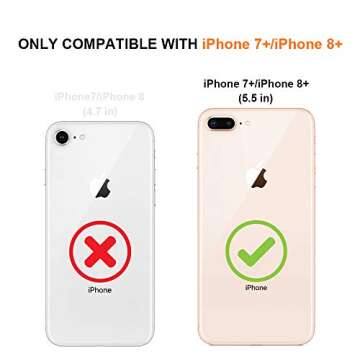 MOSNOVO Designed for iPhone 7 Plus Case/iPhone 8 Plus Case, [6.6 FT Military Grade Drop Protection] Clear Cover for iPhone 7 Plus/iPhone 8 Plus 6.5" - Sunflower