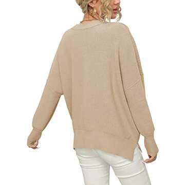 Chic LOGENE Women's Oversized Batwing Knit Sweater