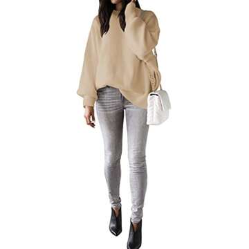 Chic LOGENE Women's Oversized Batwing Knit Sweater