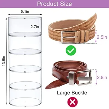 2 Pack Acrylic Belt Organizer for Jewelry & Accessories