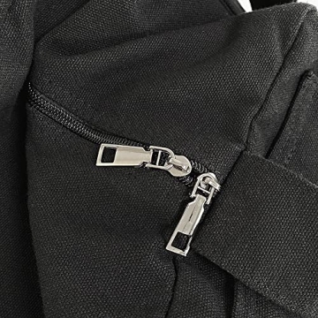 Stylish Large Canvas Messenger Hobo Bag With Pockets