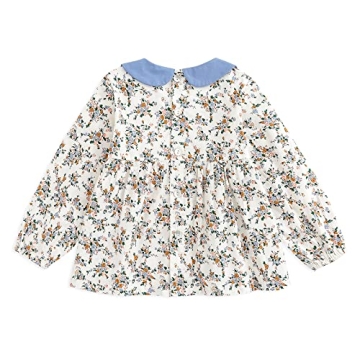Curipeer Toddler Floral Blouse for Baby Girls in Cotton