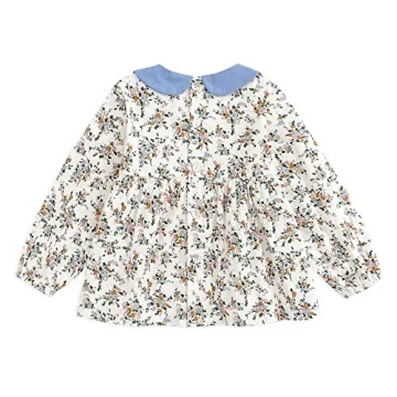 Curipeer Toddler Floral Blouse for Baby Girls in Cotton