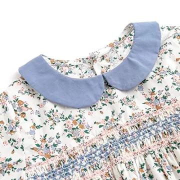 Curipeer Toddler Floral Blouse for Baby Girls in Cotton
