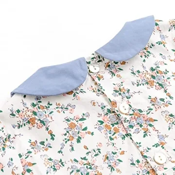 Curipeer Toddler Floral Blouse for Baby Girls in Cotton