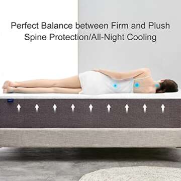 Molblly Queen Mattress 10 Inch Memory Foam Mattress in a Box,Breathable Bed Comfortable Mattress for Cooler Sleep Supportive & Pressure Relief, Queen Size, 60" X 80" X 10"