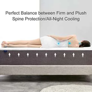 Molblly Queen Mattress 10 Inch Memory Foam Mattress in a Box,Breathable Bed Comfortable Mattress for Cooler Sleep Supportive & Pressure Relief, Queen Size, 60" X 80" X 10"