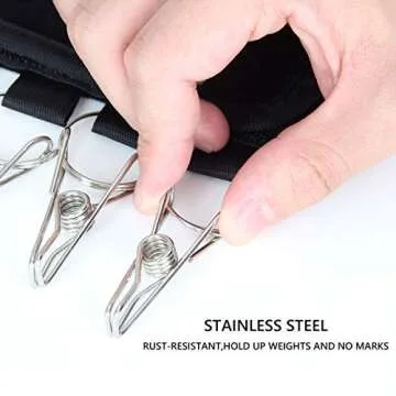 shanqian 4 Pack Hat Organizer for Baseball Caps, Cap Holders for Closet, Cap Organizer Hanger Wall, 10 Stainless Steel Clips for Hat Organize and Storage,Men’s Women’s Hat Organizer Hanger for Door