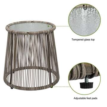 VINGLI Boho 3-Piece Patio Furniture Set for Small Spaces