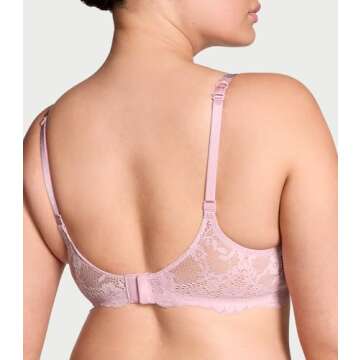 Victoria's Secret Fashion Show '24 Women's Twinkle Strap Lace Classic-Coverage Demi Bra, Chalk Rose,...
