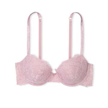 Victoria's Secret Fashion Show '24 Women's Twinkle Strap Lace Classic-Coverage Demi Bra, Chalk Rose, 32D