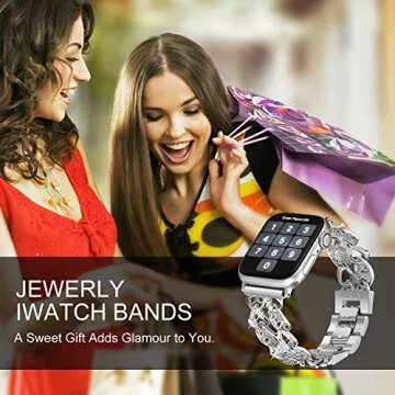 Elegant Rhinestone Apple Watch Band for Women - FresherAcc
