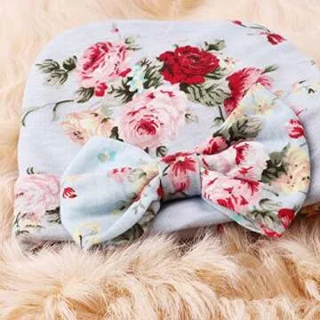 DRESHOW Floral Newborn Sleepsack with Hat for Babies