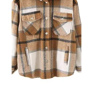 Button Down Long Sleeve Pocketed Jacket