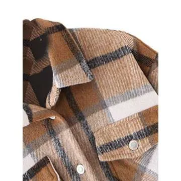 Button Down Long Sleeve Pocketed Jacket