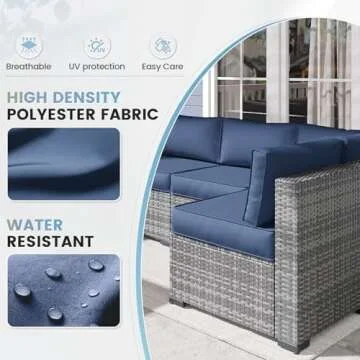 UDPATIO Outdoor Replacement Cushions for 6-Seat Patio Set