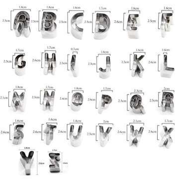 MELOP Alphabet Cookie Cutters Fun Baking Tool Set