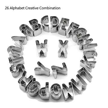 MELOP Alphabet Cookie Cutters Fun Baking Tool Set