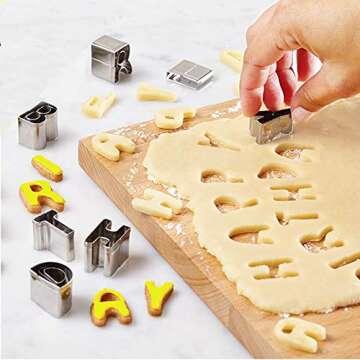 MELOP Alphabet Cookie Cutters Fun Baking Tool Set