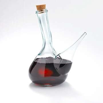 Spanish Porron Glass Decanter – Hand Blown 1 Liter Wine Carafe