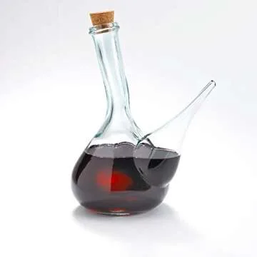 Spanish Porron Glass Decanter – Hand Blown 1 Liter Wine Carafe