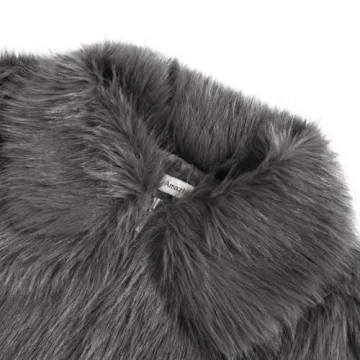 Amazhiyu Women’s Stylish Faux Fur Zip-Up Jacket