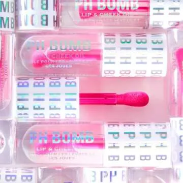 Makeup Revolution, PH Bomb Lip & Cheek Oil, Adapting & Buildable Formula, Universal Shade, 0.15 fl.oz.