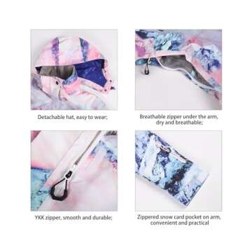 GSOU SNOW Women’s Ski Jacket and Pants Snowsuit - Warm & Stylish