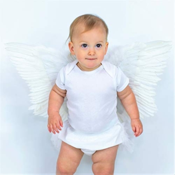 Adjustable White Feather Angel Wings for Women - Happy Place Products