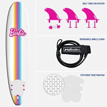 Barbie Signature 8ft Surfboard by Wavestorm Fun Durable