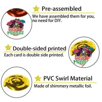 Vibrant 36 Pcs Dia de los Muertos Decorations for Parties