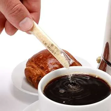 Organic Golden Brown and White Sugar Assortment - Biodegradable Compostable Euro Stick - 300 Individual Packets 4 gr