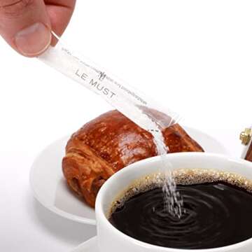 Organic Golden Brown and White Sugar Assortment - Biodegradable Compostable Euro Stick - 300 Individual Packets 4 gr