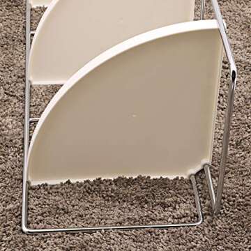 kaileyouxiangongsi 3-Tier Bathroom Countertop Organizer - Vanity Tray Cosmetic & Makeup Storage- Kitchen Spice Rack Standing Shelf - Corner Storage Shelf, Silver