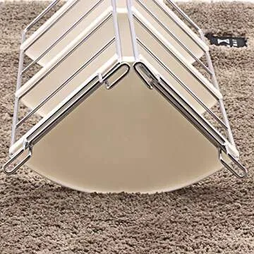 kaileyouxiangongsi 3-Tier Bathroom Countertop Organizer - Vanity Tray Cosmetic & Makeup Storage- Kitchen Spice Rack Standing Shelf - Corner Storage Shelf, Silver