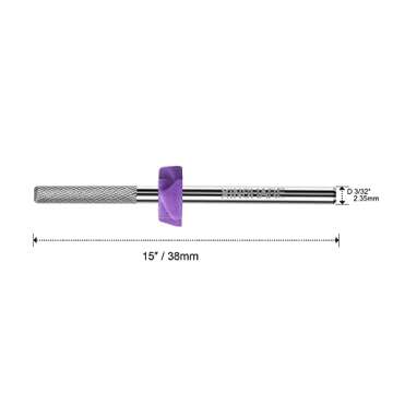 Xinshare Nail Drill Bit 3/32 Inch Tungsten Carbide Professional Nature Nail Buffer Bit for Nail Cuticle Clean Manicure Pedicure Nail Efile Safety Gel Remover Home Salon Using,XXXF