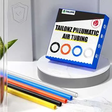 TAILONZ PNEUMATIC Blue 6mm OD 4mm ID Polyurethane PU Air Hose Pipe Tube Kit 10 Meter 32.8ft