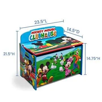 Delta Children Deluxe Toy Box with Mickey Mouse Design