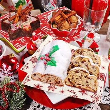 160 Pcs Christmas Wax Paper Sheets for Food Snowflake Hoho Wax Paper Wrapping Bulk Deli Parchment Baking Paper Sandwich Candy Cookies Waterproof Wrappers Oilproof Basket Liners (12 x 12 Inch)