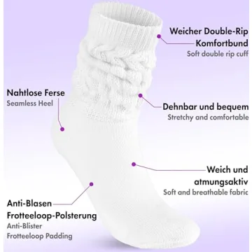 BRUBAKER Slouch Socks - Comfort for Gym and Home