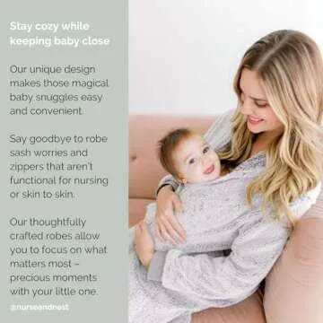 Nursing Gown for Women Breastfeeding - Postpartum Loungewear Robe for Hospital - Maternity Robe - Postpartum Pajamas 3 in 1 Labor Delivery Nightgowns