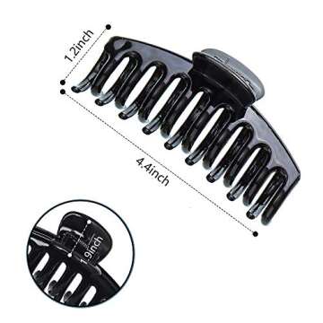 4 Pcs Large Hair Claw Clips For Women Nonslip Big Banana Claw Hair Clips for Women Girls Strong Hold Hair Clips for Thick Hair Accessories