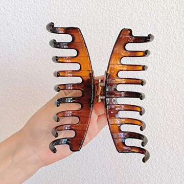 4 Pcs Large Hair Claw Clips For Women Nonslip Big Banana Claw Hair Clips for Women Girls Strong Hold Hair Clips for Thick Hair Accessories